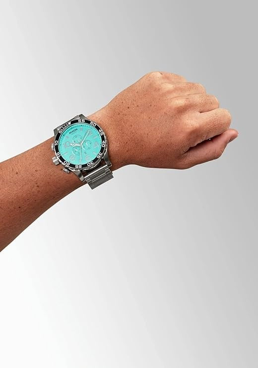 Nixon A083-2084 51-30 Chrono Men's Quartz 51 mm 300 m Stainless Steel Turquoise