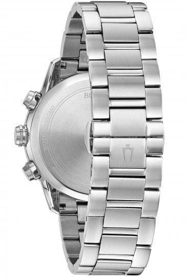 Bulova Sutton 96B319 Men's 44mm Chronograph Black Dial Quartz Stainless Bracelet