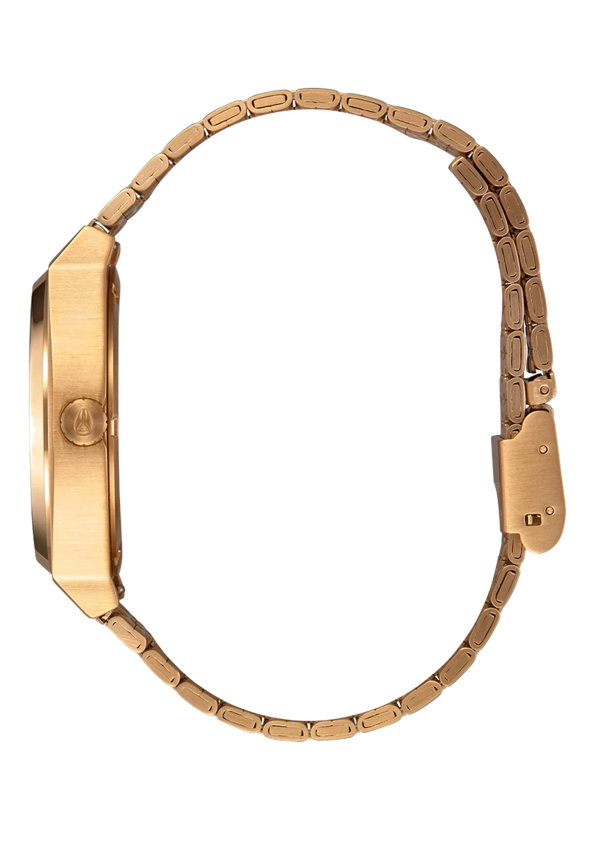 Nixon Rolling Stones Time Teller Tongue Logo All Gold 37mm A1356-509 100m Watch