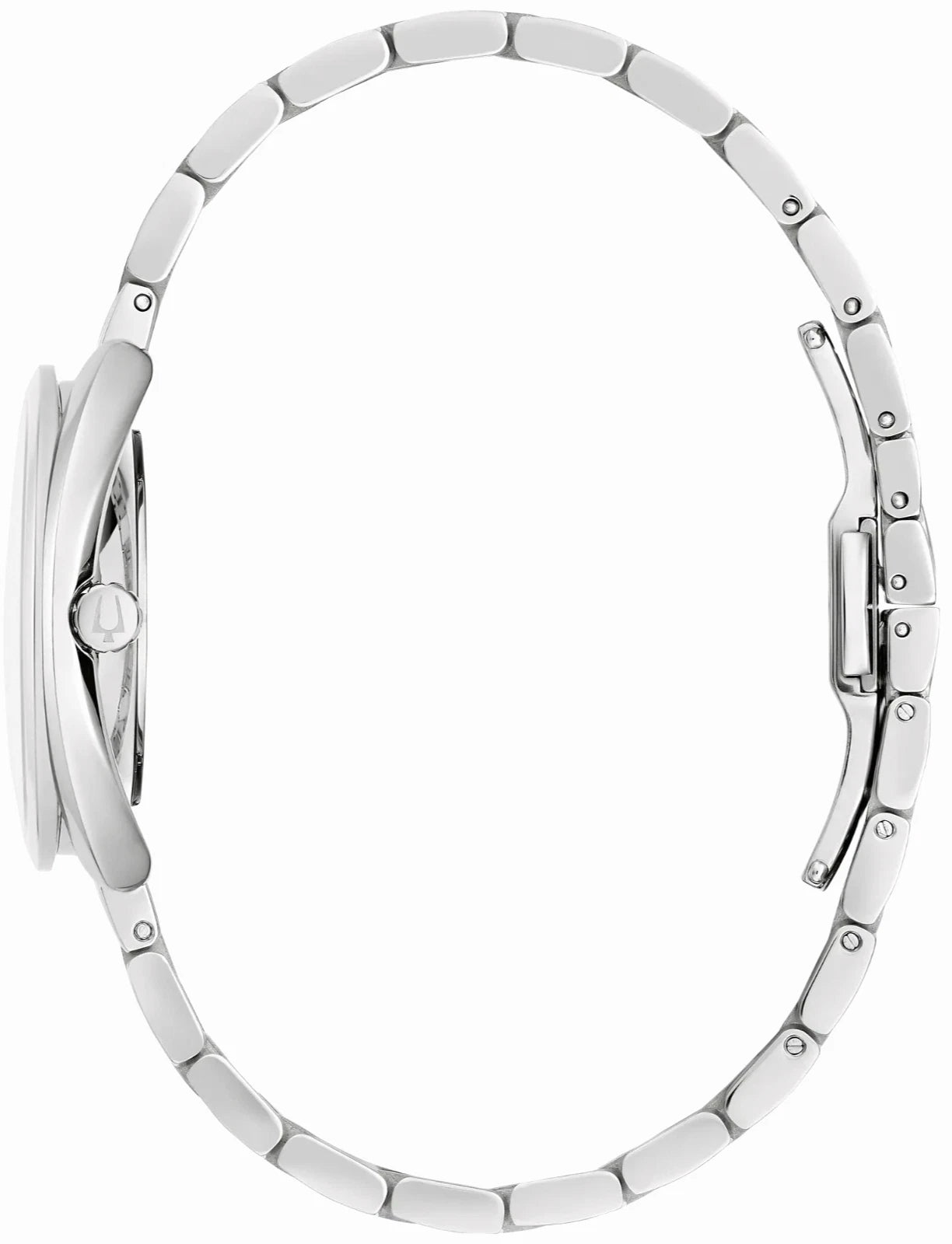 Bulova Duality 96X160 Womens 34mm Blue Denshu Dial 51 Diamond Quartz SS Sapphire