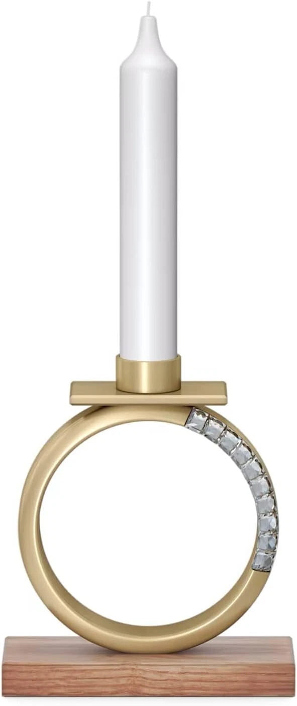 Swarovski African Sunset Candle Holder: Asymmetric Elegance in Crystal, Gold