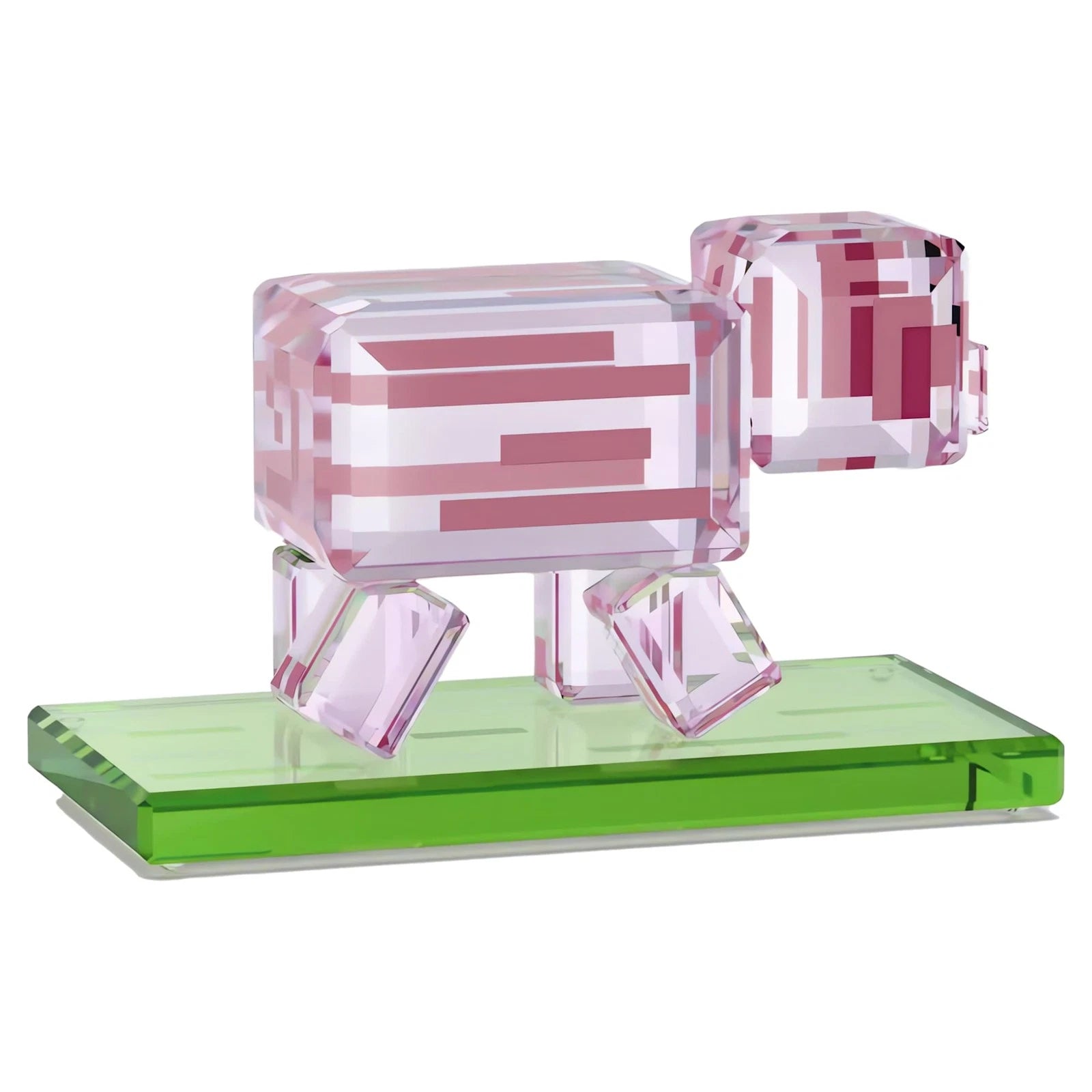 Swarovski Minecraft Pig Crystal Figurine 5701273 Pink 308 Facets Official Mojang