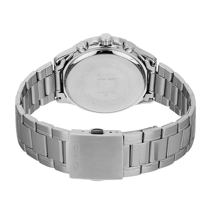 CASIO MTP-1374D-2A3V Men's Stainless Steel Sport Watch 50M WR Blue Dial Analog