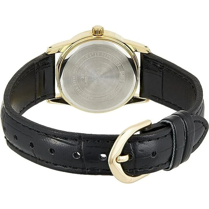 Casio LTP-V001GL-7B Women's Gold Tone Watch Leather Band Water Resistant Analog  Time Expo (2428)