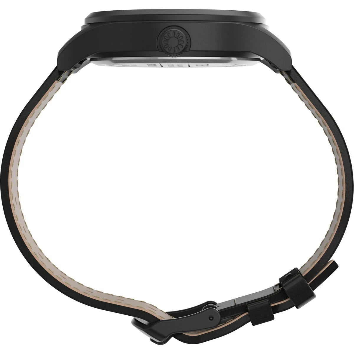 Timex Men's Expedition TW4B18500 Solar-Powered 40mm Watch Black Dial 50M Leather