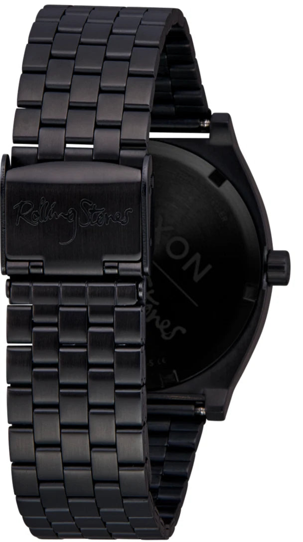 Nixon Rolling Stones Time Teller Tongue Logo All Black 37mm A1356-001 100m Watch