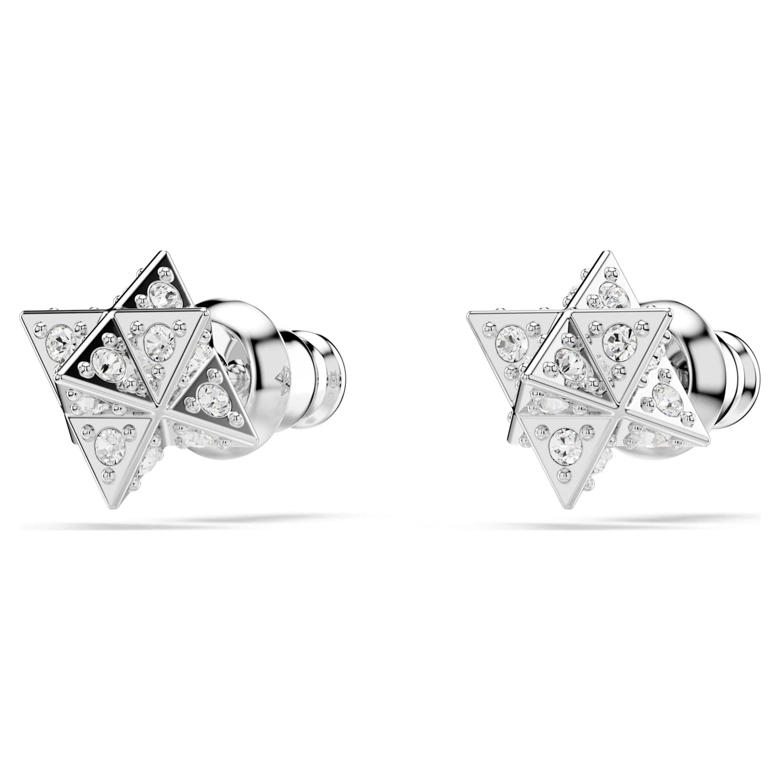 Swarovski Dextera 5700322 Rhodium Plated White Crystal Star Stud Earrings Womens