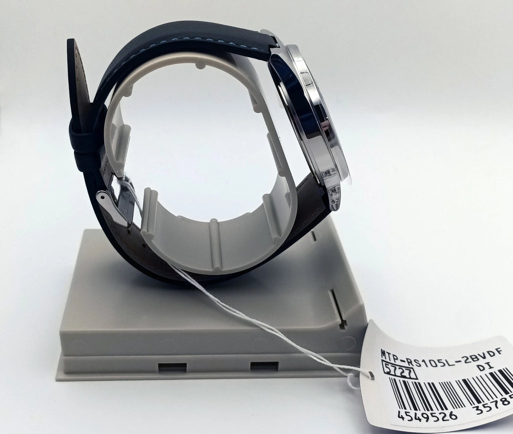 Casio Solar Powered Stainless Steel 50M Water Resistant Leather MTP-RS105L-2BV