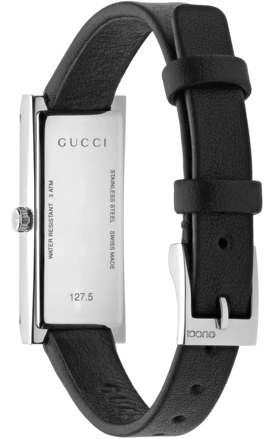 Gucci G-Frame YA127515 Womens Rectangle Sapphire Crystal Swiss Quartz Watch 14mm