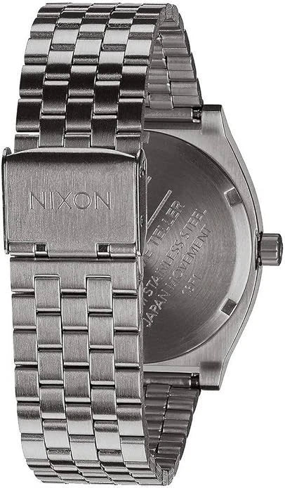 Nixon Time Teller A045-2073 Men's 37mm Quartz Gunmetal / Deep Burgundy 100M WR