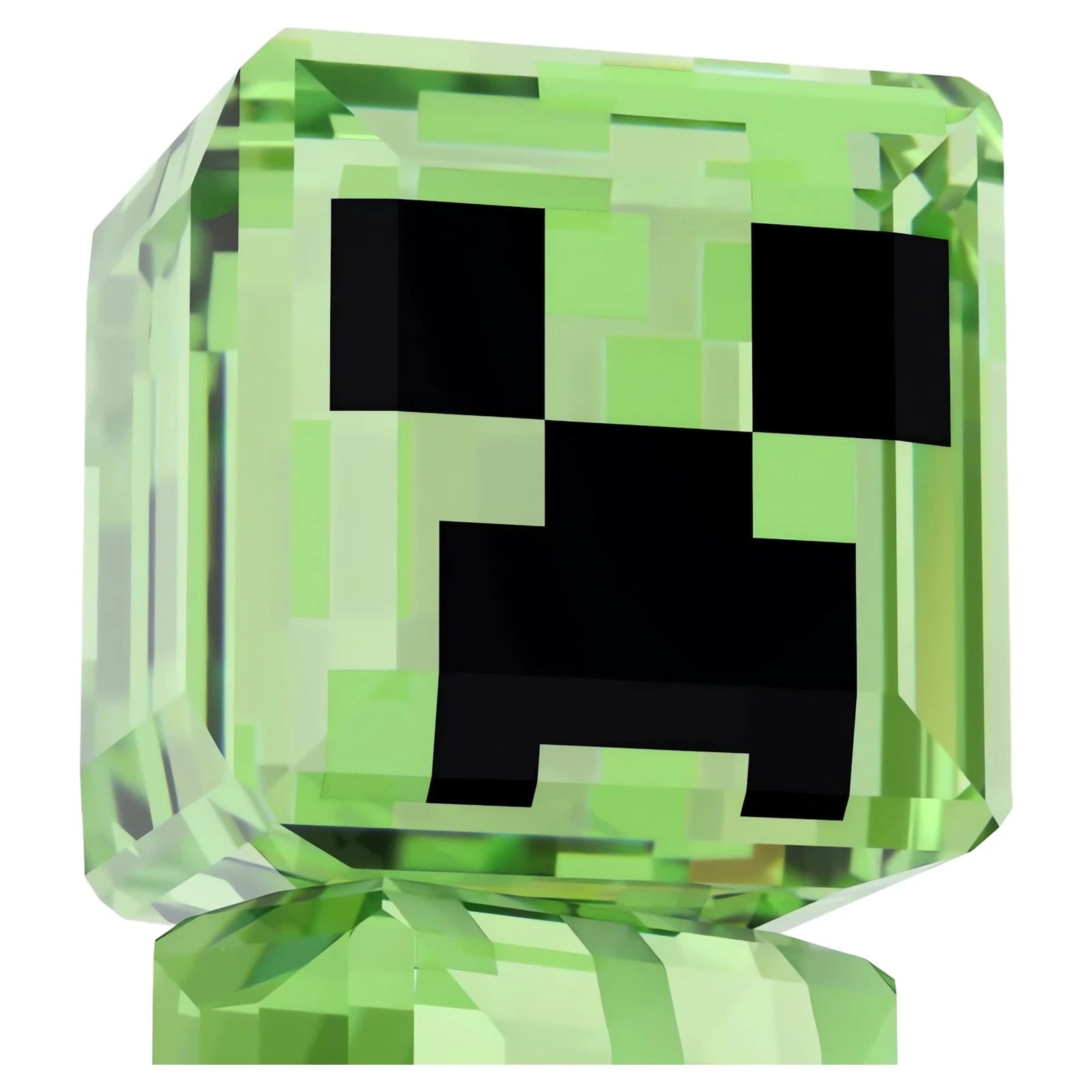 Swarovski Minecraft Creeper 5701249 Green Crystal Figurine Official Collectible.