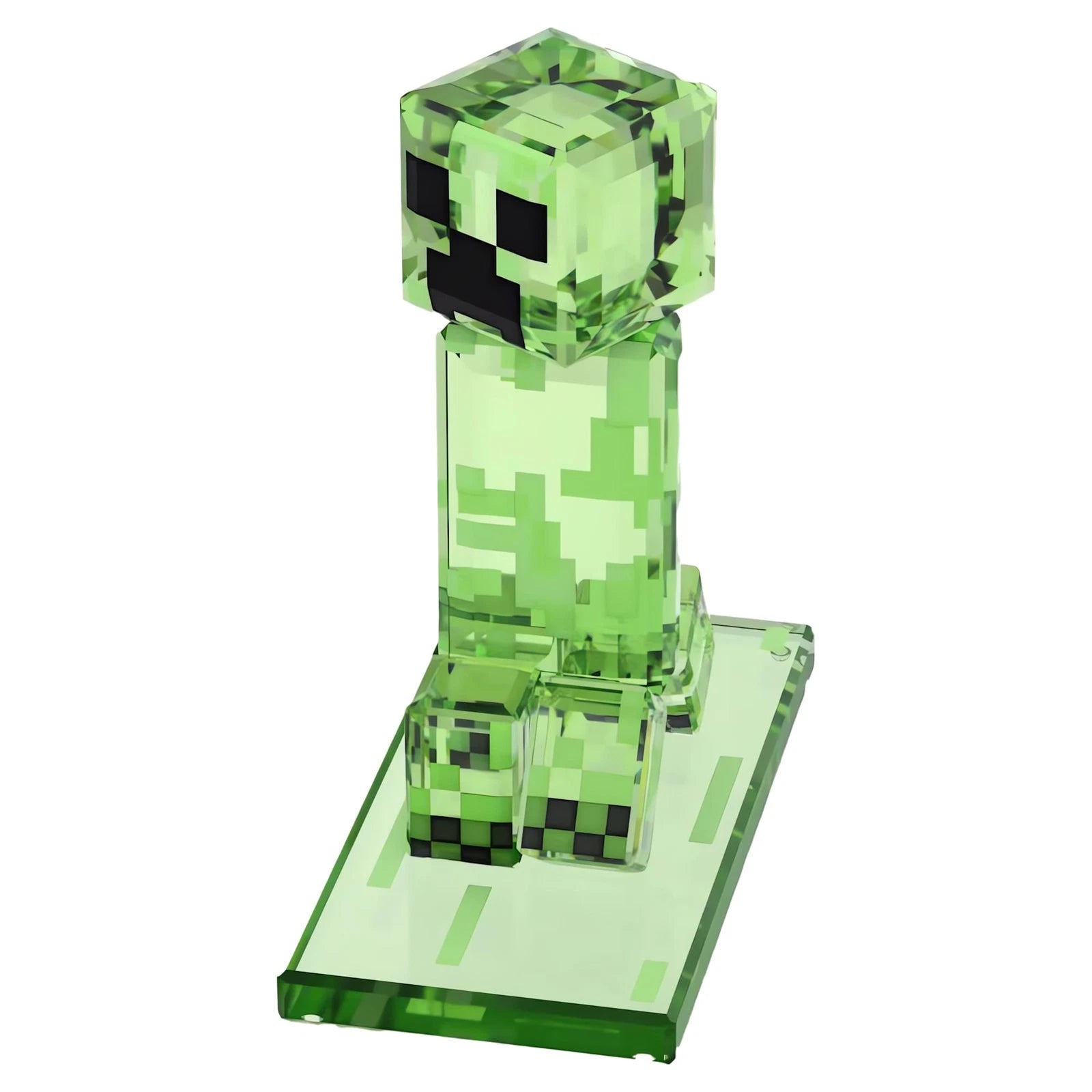 Swarovski Minecraft Creeper 5701249 Green Crystal Figurine Official Collectible.