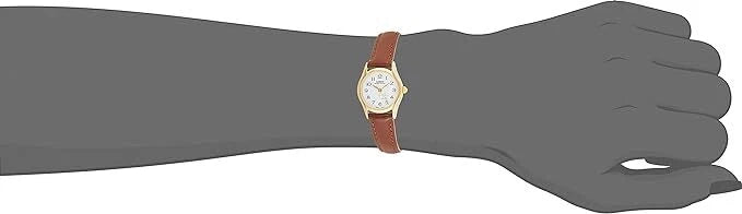 Casio LTP-1094Q-7B7R Womens Watch Dog Sketch Dial Gold Tone Case Water Resistant