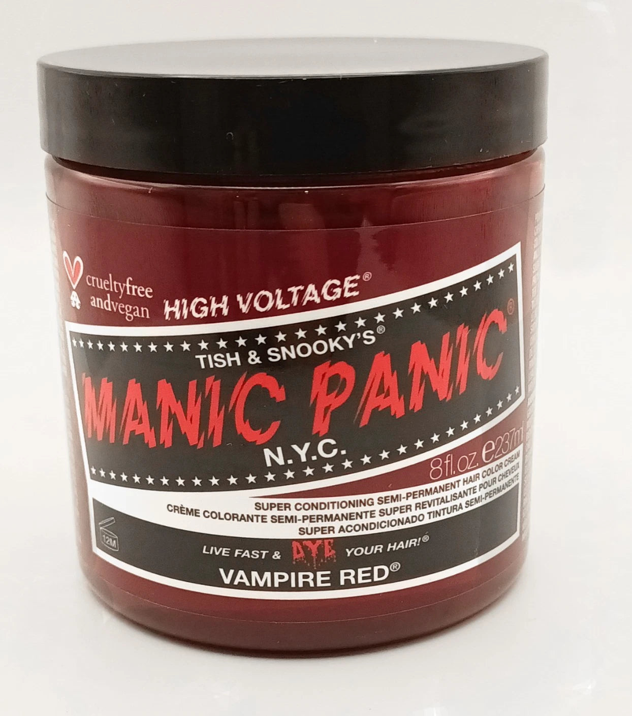 MANIC PANIC Vampire Red Semi-Permanent Hair Color 8oz/237mL Vegan Cruelty-Free