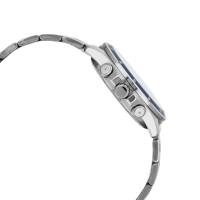 CASIO MTP-1374D-2A3V Men's Stainless Steel Sport Watch 50M WR Blue Dial Analog