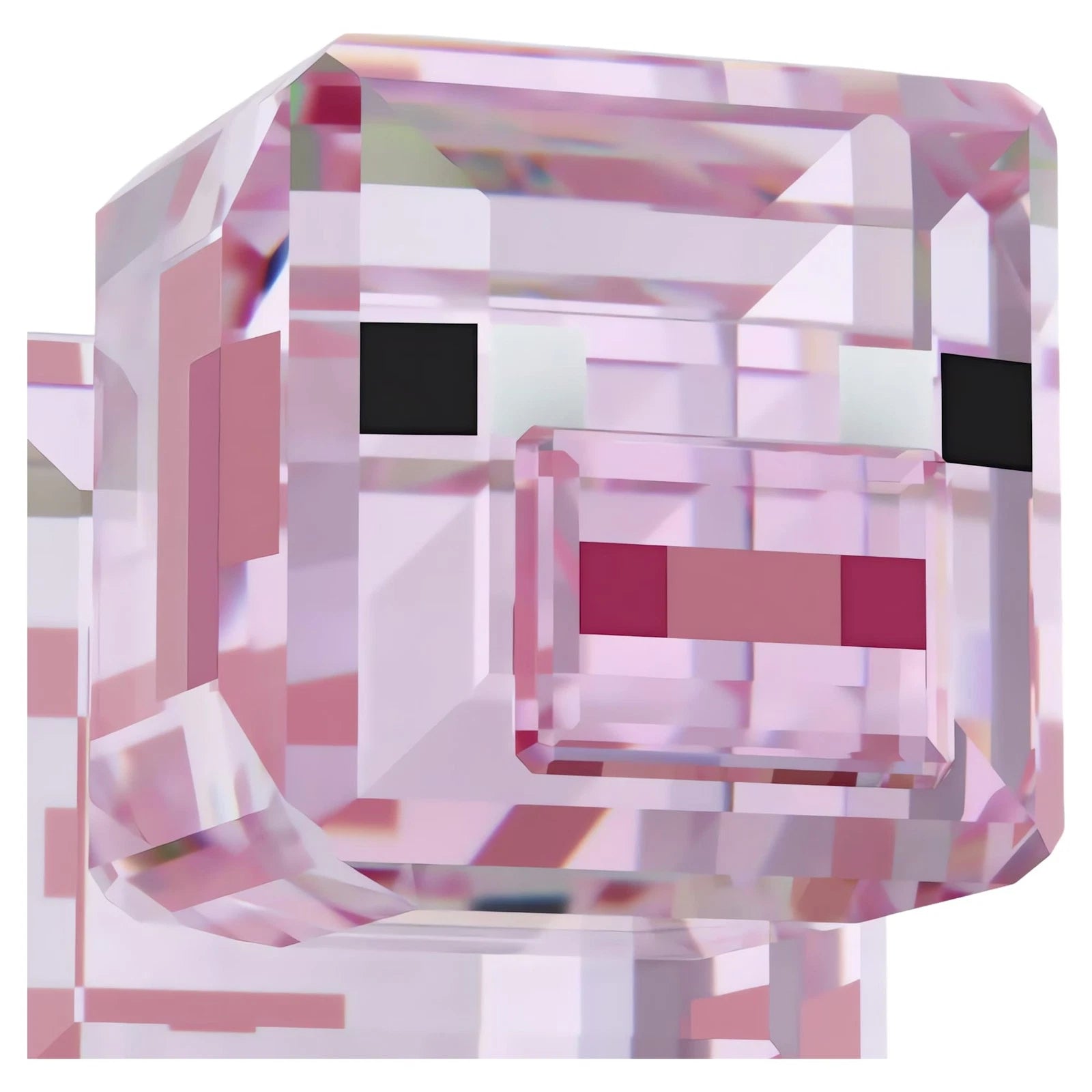 Swarovski Minecraft Pig Crystal Figurine 5701273 Pink 308 Facets Official Mojang