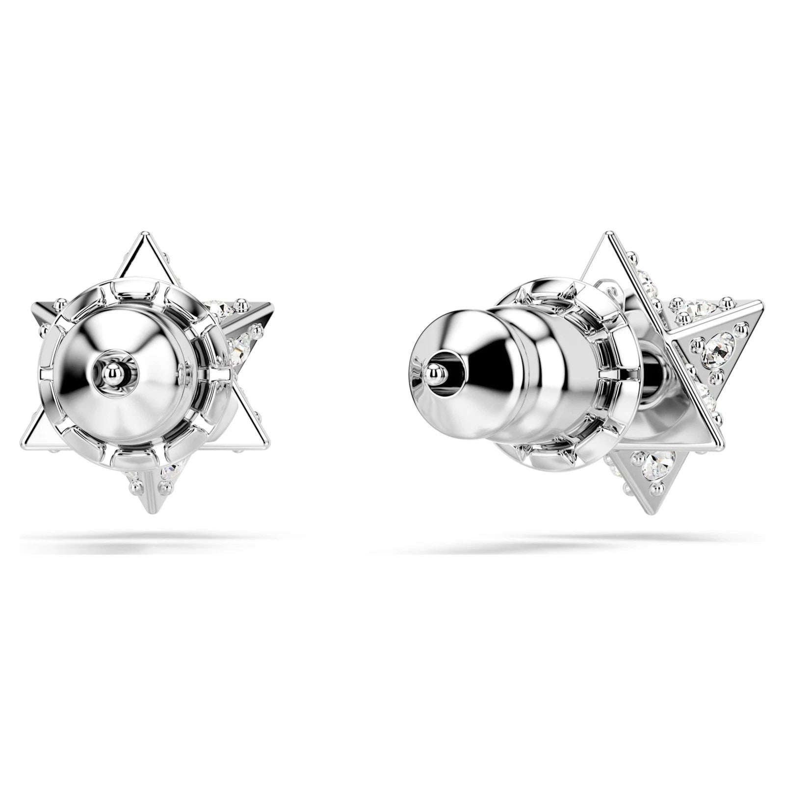 Swarovski Dextera 5700322 Rhodium Plated White Crystal Star Stud Earrings Womens