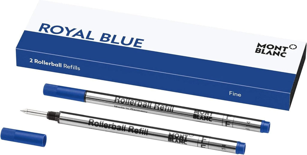 Montblanc 2 Rollerball Refills, Fine (F), Royal Blue, 128232 / 124501