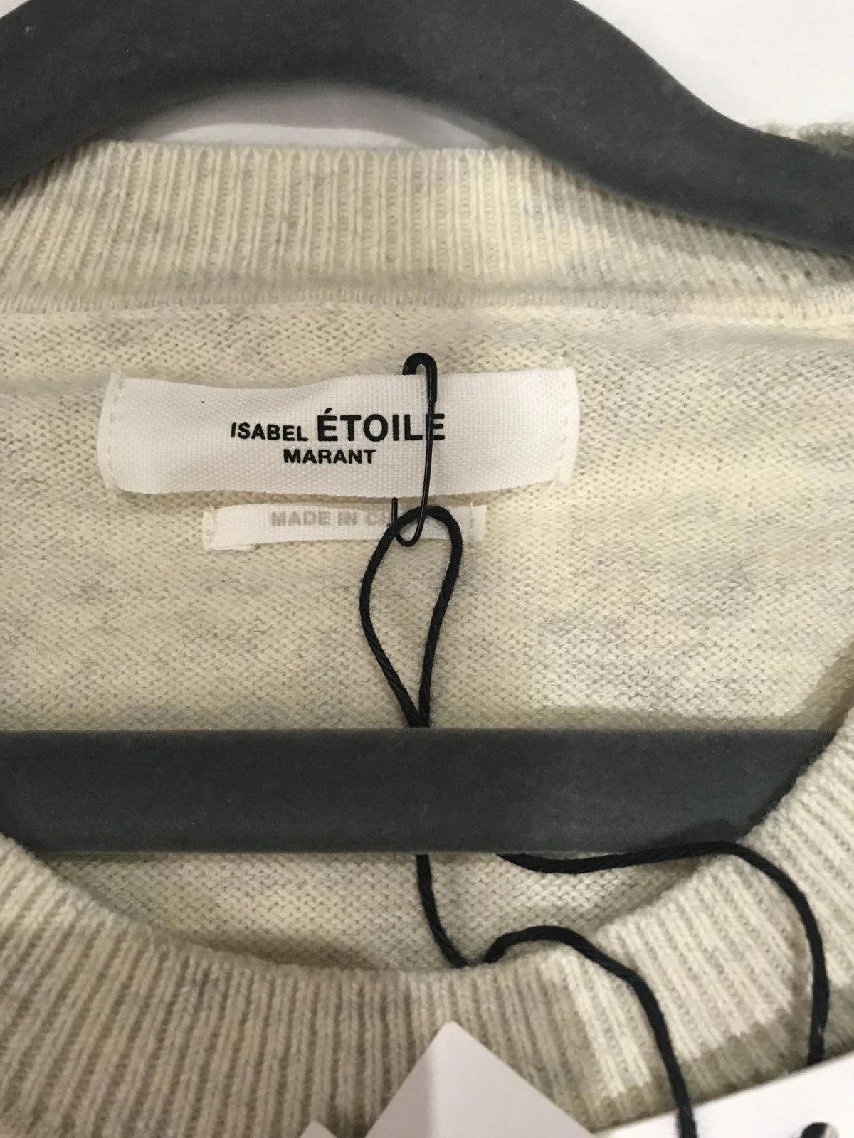 NWT Isabel Marant Etoile Women's Grey Flint Fine Knit Sweater Sz 40/8 Crew Neck