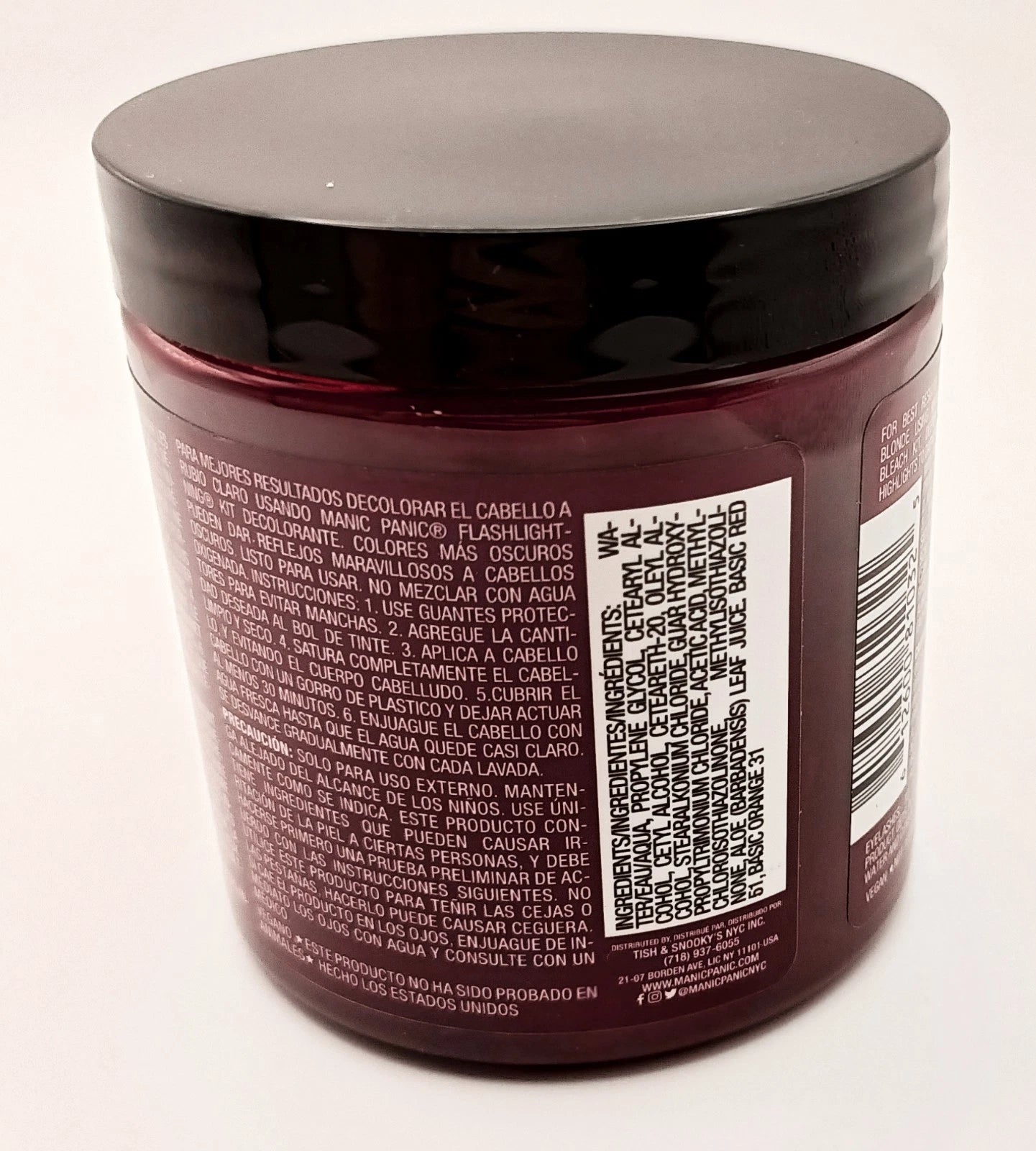 MANIC PANIC Vampire Red Semi-Permanent Hair Color 8oz/237mL Vegan Cruelty-Free