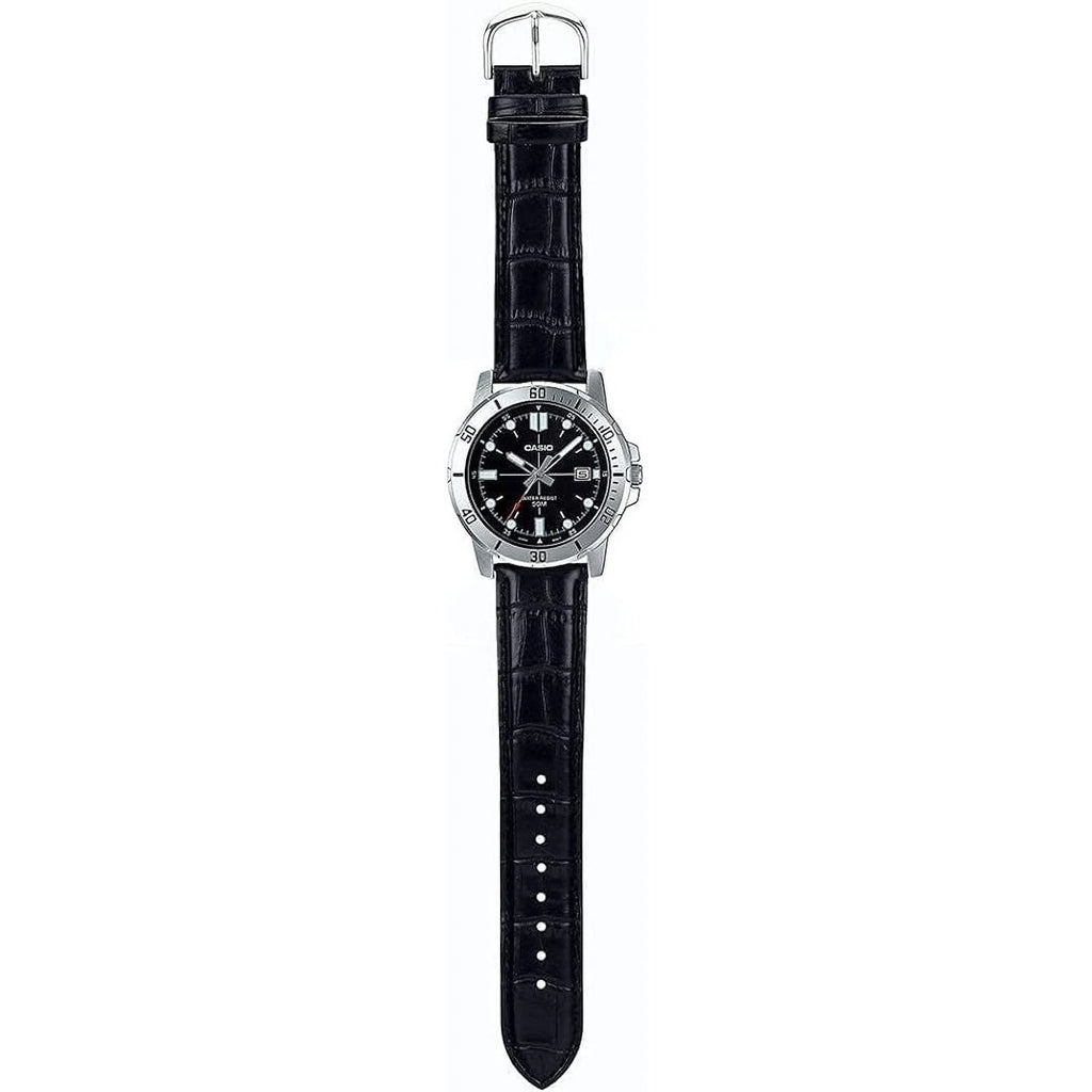 CASIO MTP-VD01L-1EV Mens Sports Watch 50M Water Resistant Easy Read Date Leather