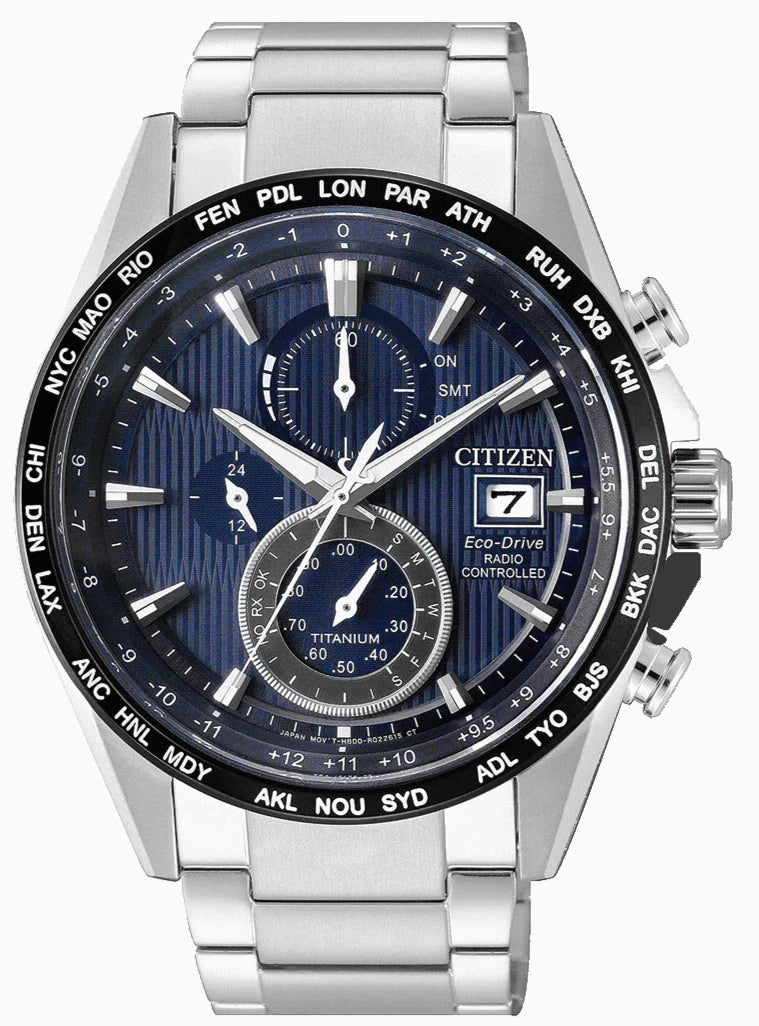 CITIZEN AT8154-82L Mens Eco-Drive Super Titanium Radio-Controlled Sapphire Watch