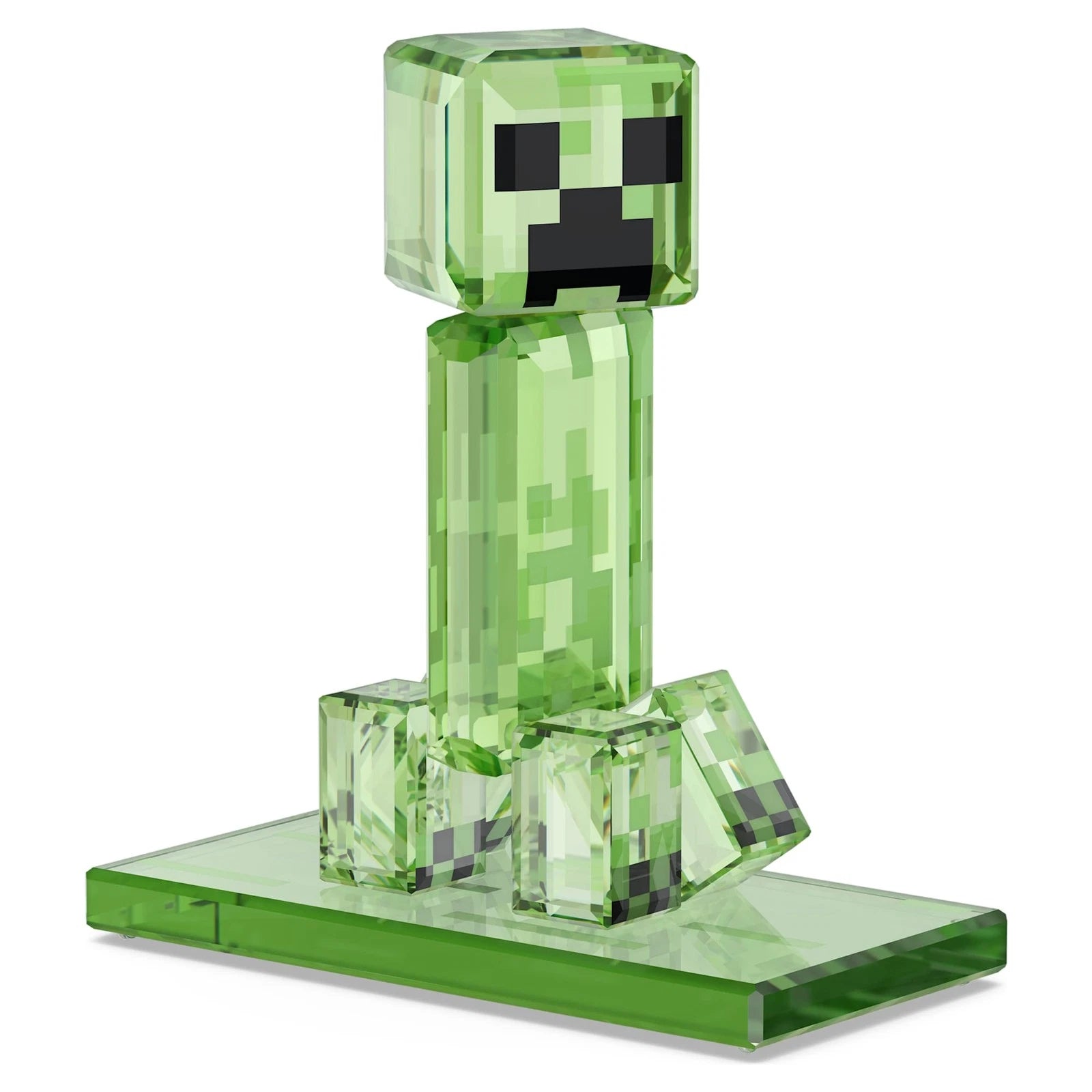 Swarovski Minecraft Creeper 5701249 Green Crystal Figurine Official Collectible.