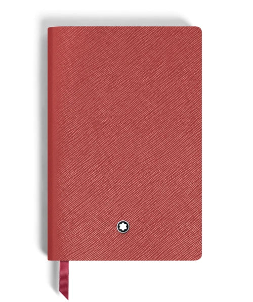 Montblanc 118039 Luxury Red Leather Fine Stationery Small Lined Notebook 14x9cm