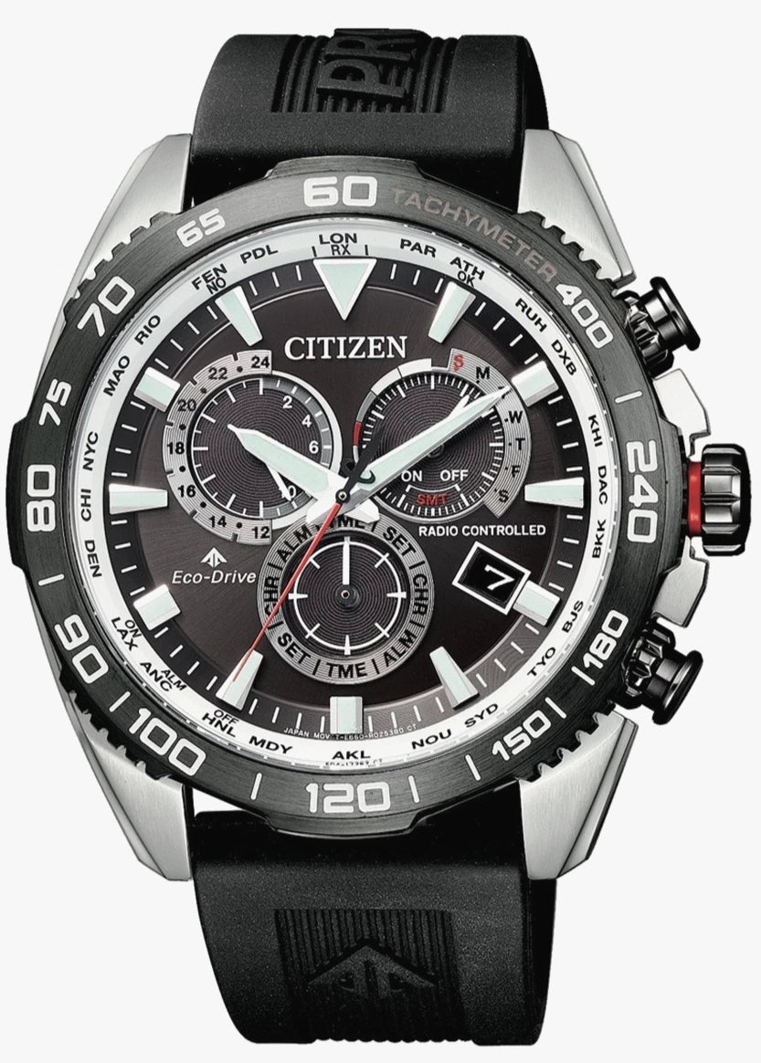 Citizen Promaster Land CB5036-10X Eco-Drive Radio Chronograph Watch 44.6mm Mens