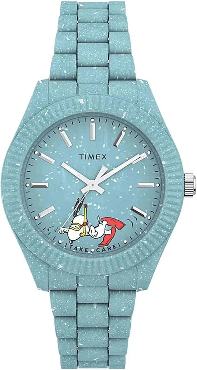 Timex Legacy Ocean Peanuts Snoopy Women’s Blue Watch Upcycled Plastic TW2V53200