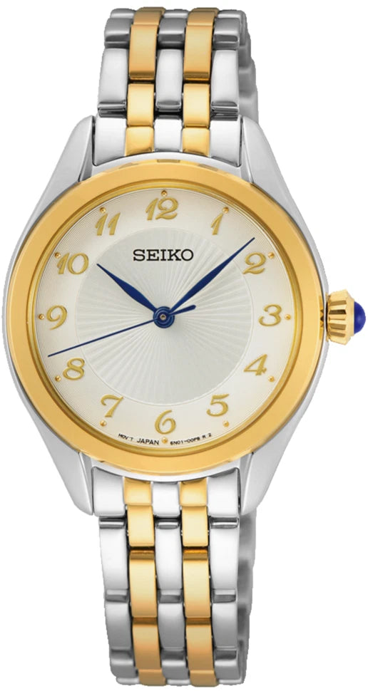 Seiko SUR380 Women's Gold Stainless Steel Dress Quartz 29 mm Hardlex Crystal 50m