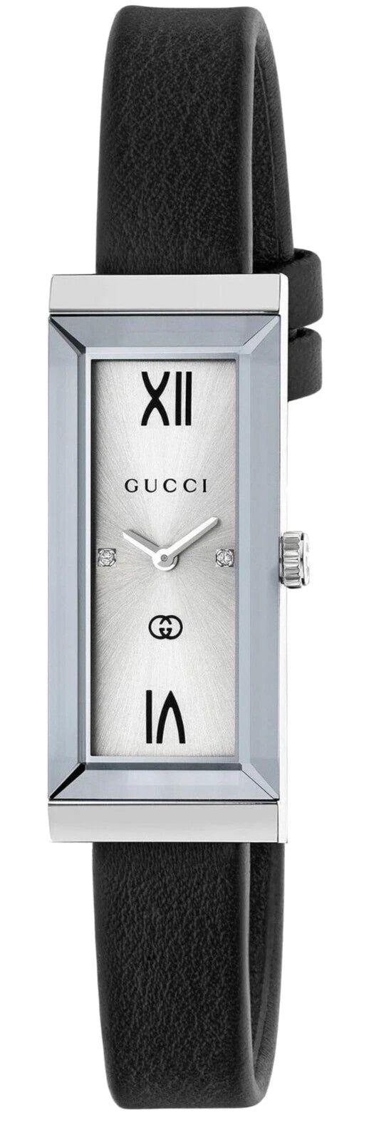 Gucci G-Frame YA127515 Womens Rectangle Sapphire Crystal Swiss Quartz Watch 14mm