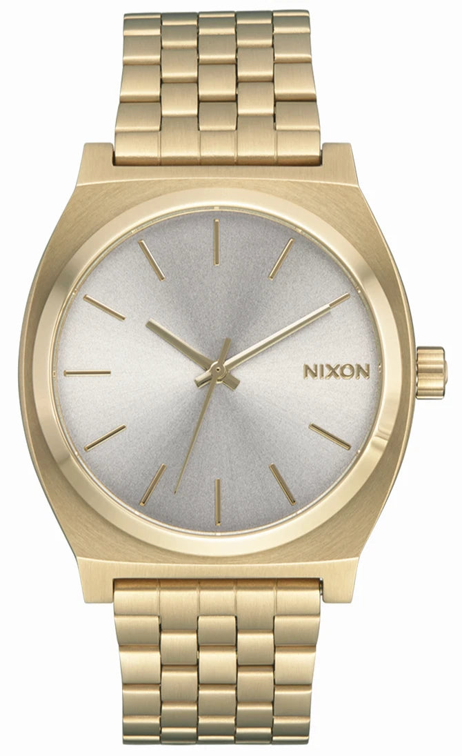 Nixon Time Teller A045-5101 Men's 37mm Quartz Light Gold / Vintage White 100M WR