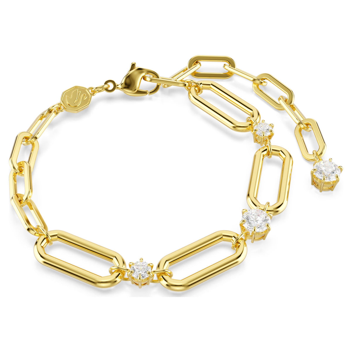 Swarovski Constella Chain Link Bracelet — Gold Tone