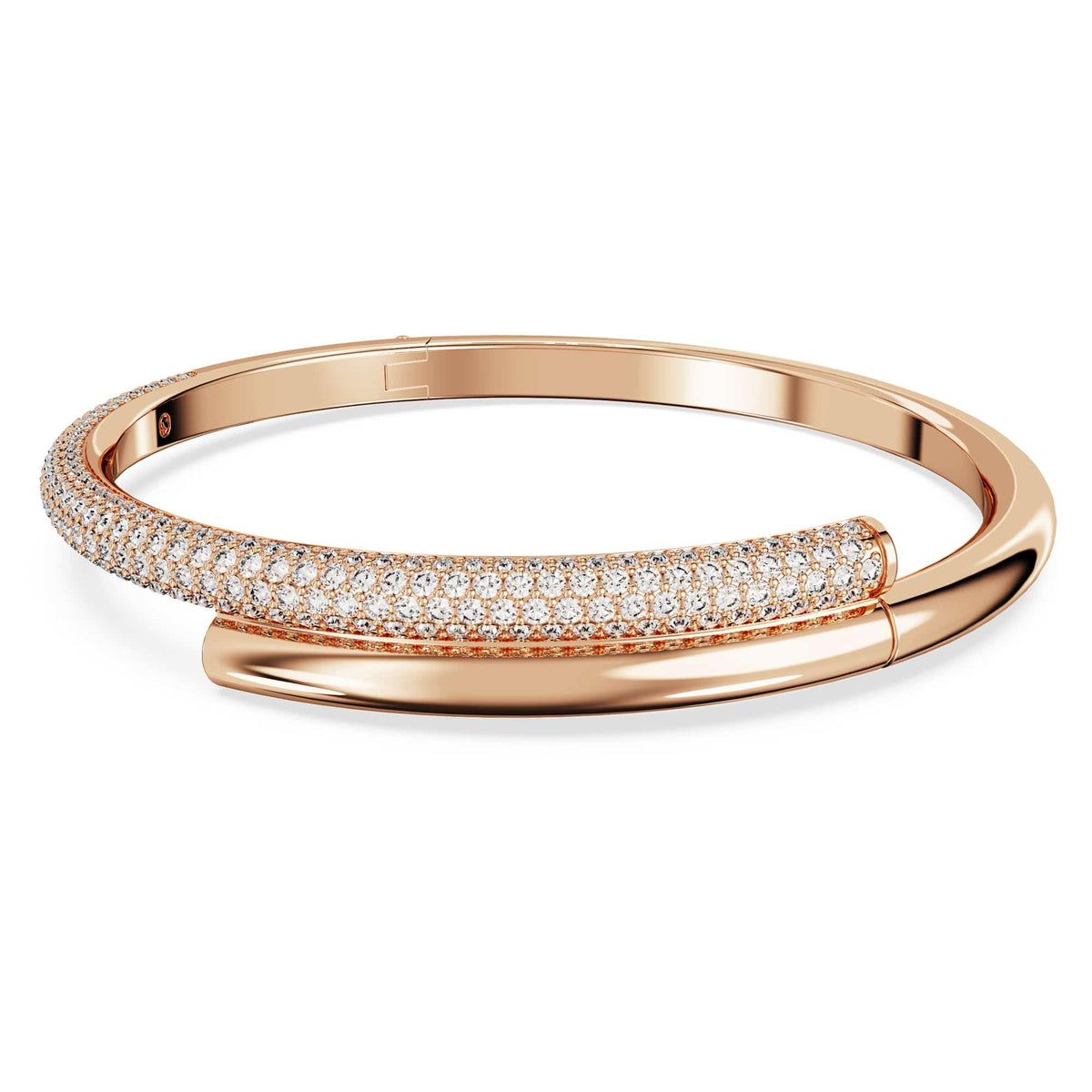 Swarovski Dextera Crystal Crossover Bangle in Rose Gold Tone | 5692267