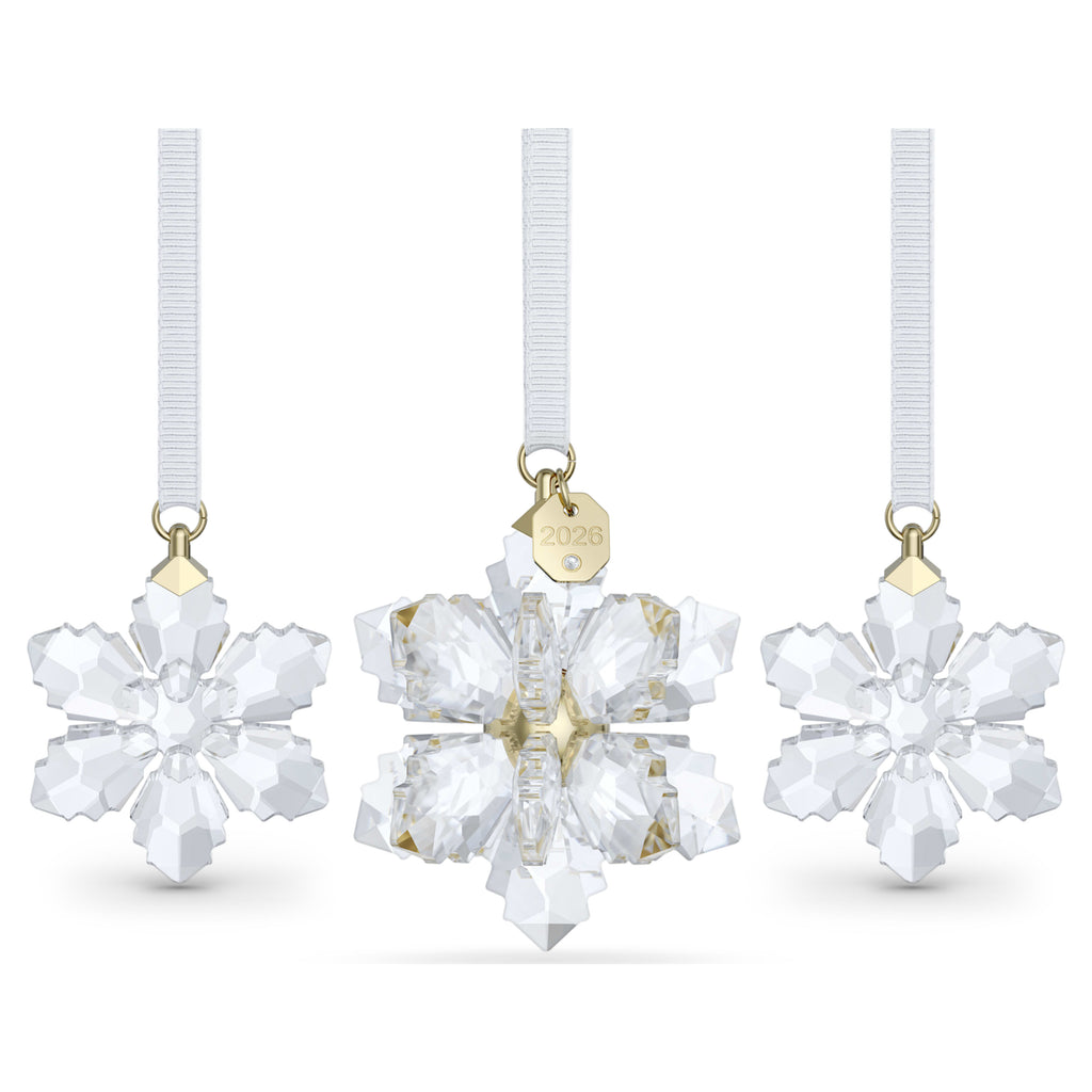 Swarovski Annual Edition 2026 3D Crystal Snowflake Ornament Set of 3