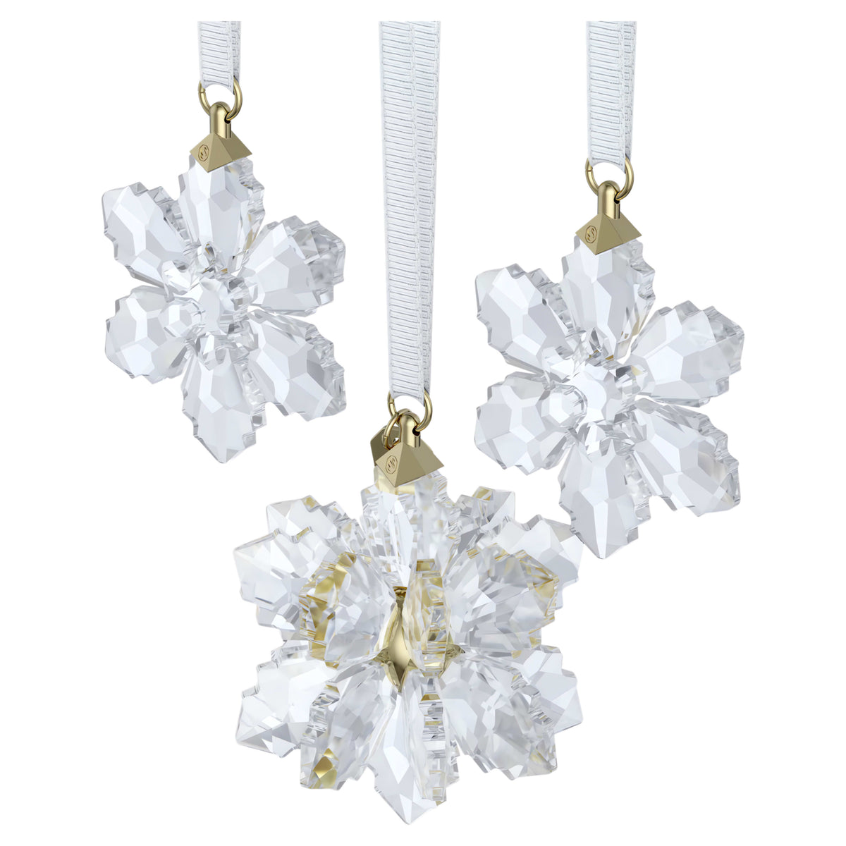 Swarovski Annual Edition 2026 3D Crystal Snowflake Ornament Set of 3