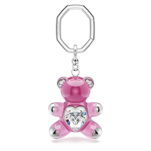 Swarovski Teddy Bear Pink Crystal Heart Key Ring | 5735365