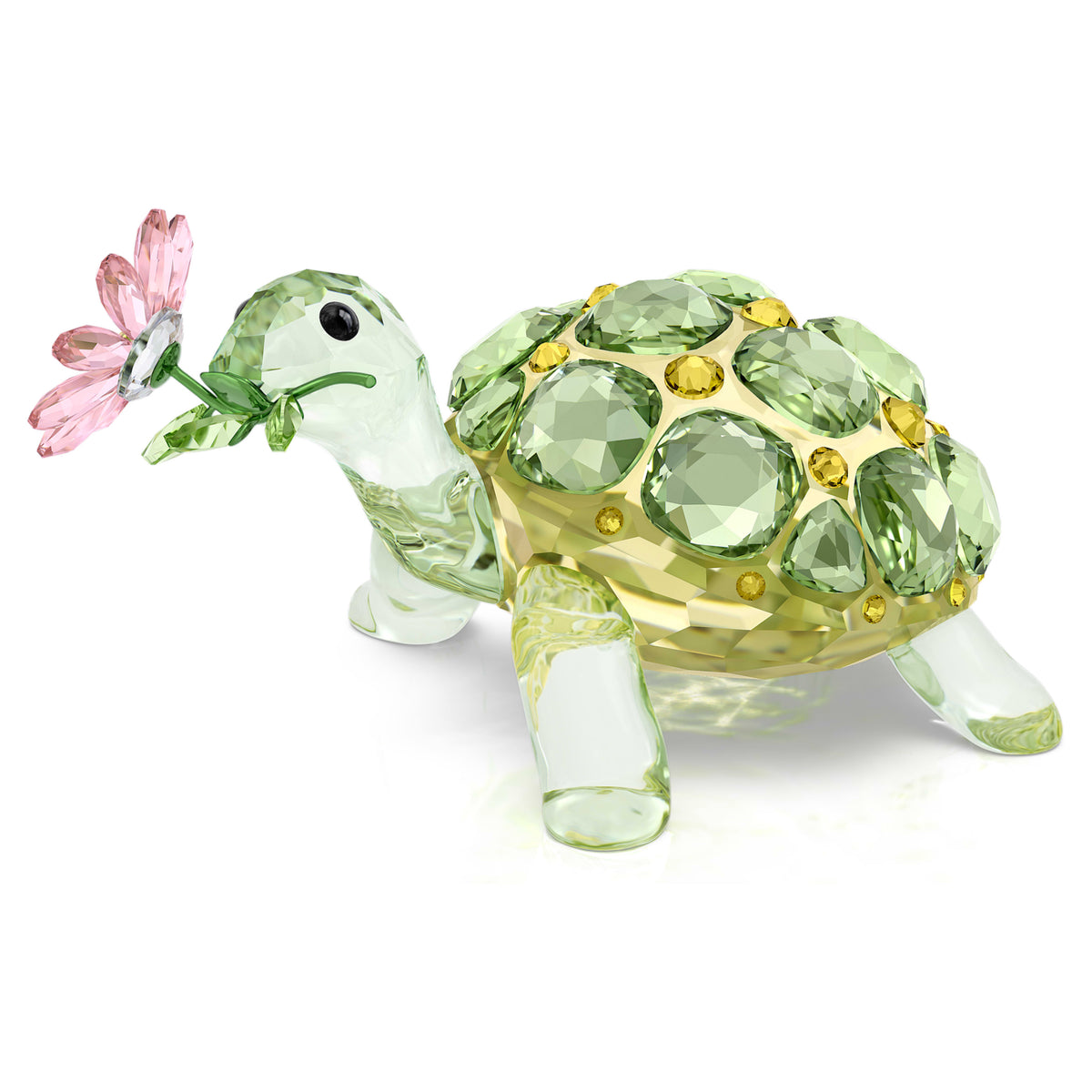 Swarovski Idyllia Tortoise and Daisy Crystal Figurine