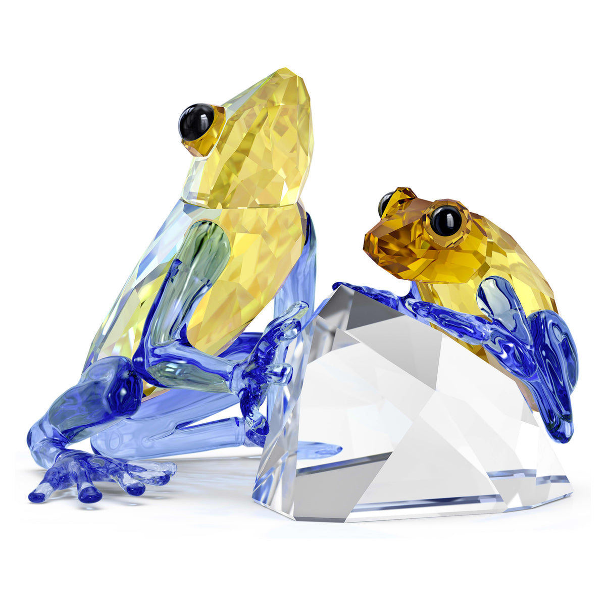 Swarovski Idyllia Frog and Baby Crystal Figurines